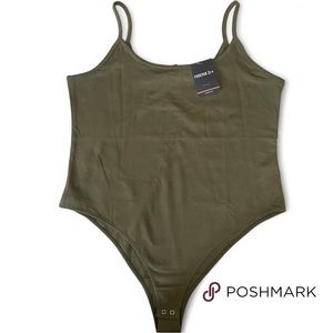 ▪️ FOREVER 21 KNIT BODYSUIT OLIVE ▪️
